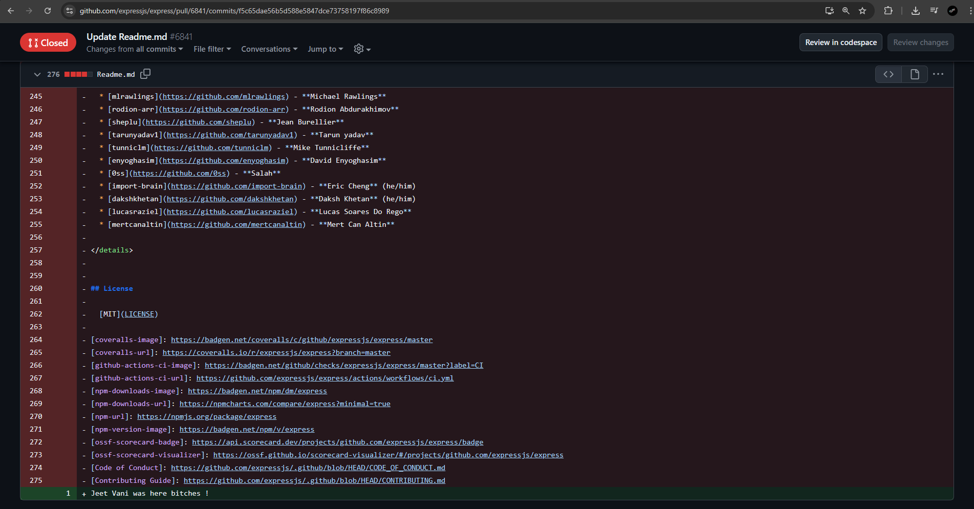 GitHub Express.JS PR Spam by @jeetvani | Inside The Open Source Softwares (OSS) PRs Massacre of GitHub